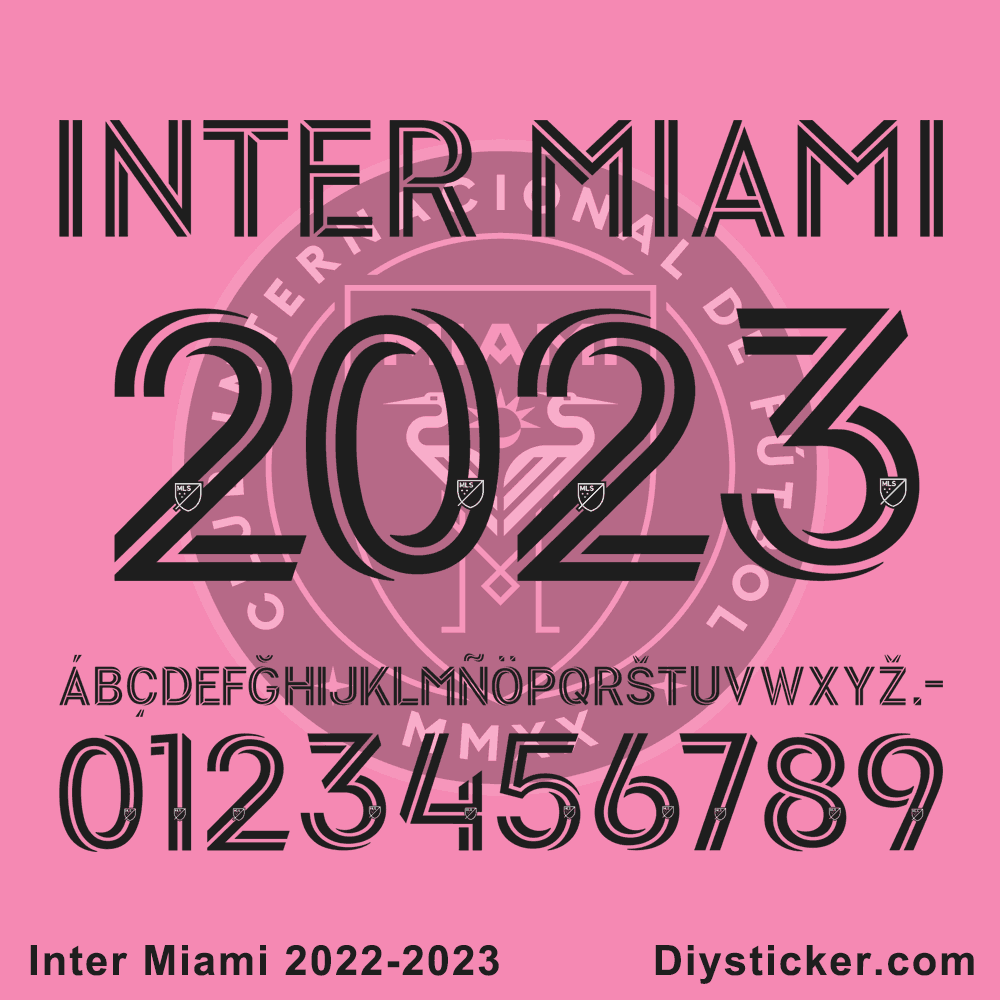 Football Font: Inter Miami 2023-2024 Font in 2023