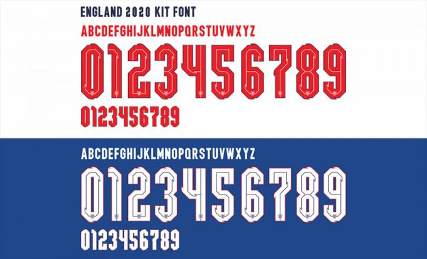 Nike England EURO 2020 Kit Font - Iron-On Sticker