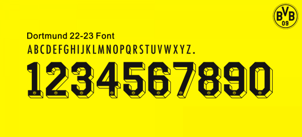 Dortmund 22-23 Kit Font Released - Iron-On Sticker