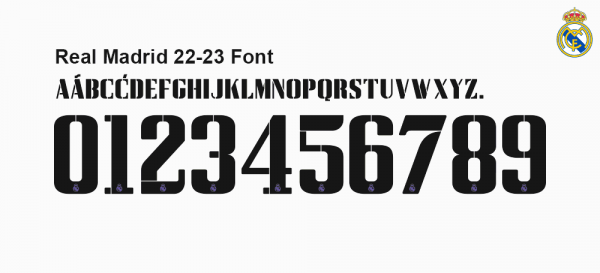 Real Madrid 22-23 Kit Font Released Blog Iron-On Sticker