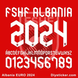 Albania EURO 2024 Font Download.