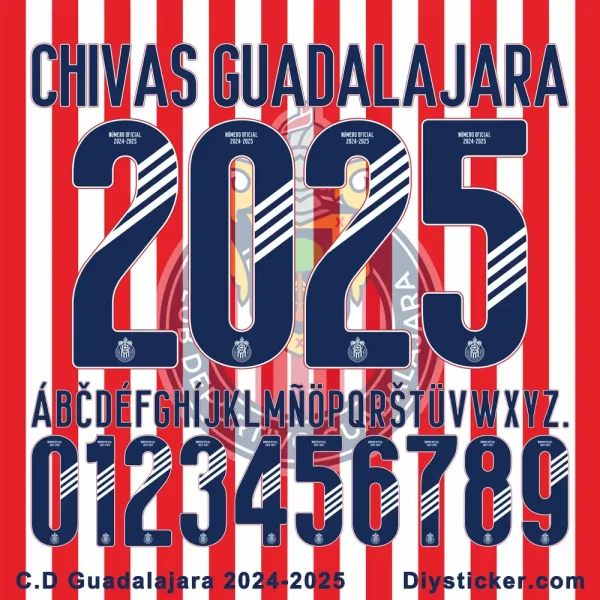 Chivas Guadalajara 2024-2025 Font Download