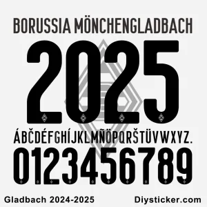 Borussia Monchengladbach 2024-25 Font Download.