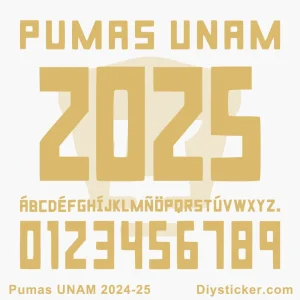 Pumas UNAM 2024-2025 Font Download.