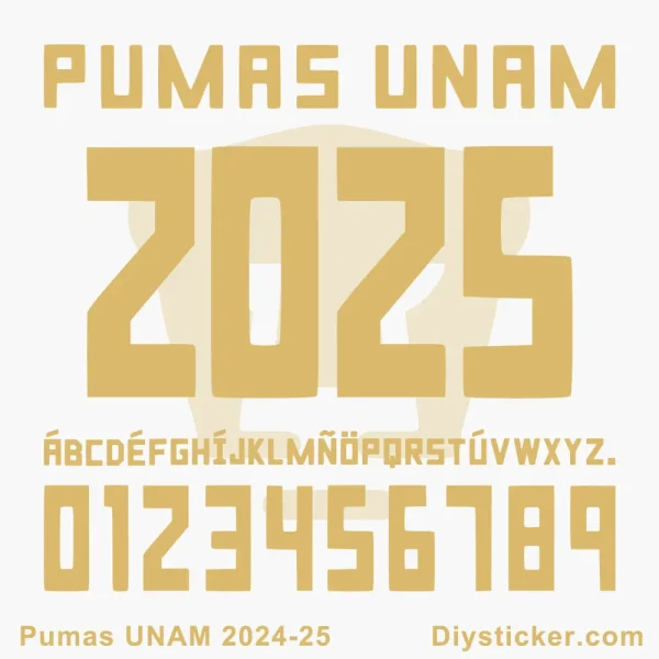 Pumas UNAM 2024-2025 Font Download.