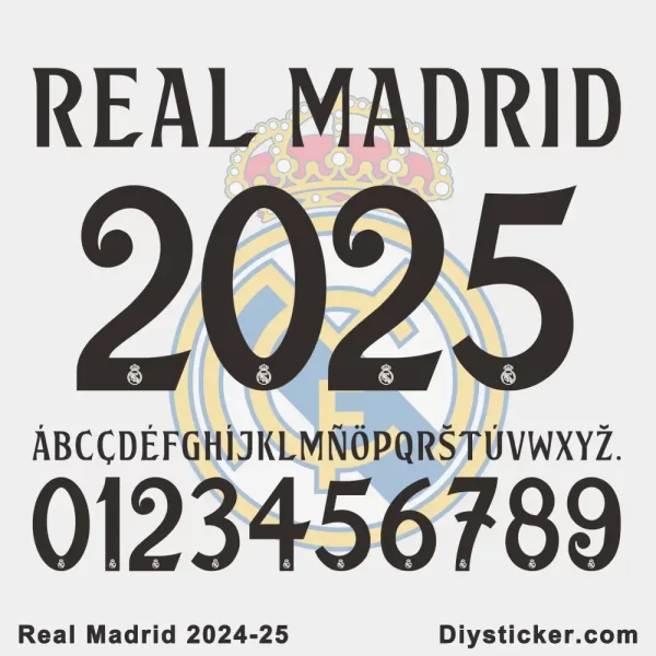 Real Madrid 202425 Font Download Font Download