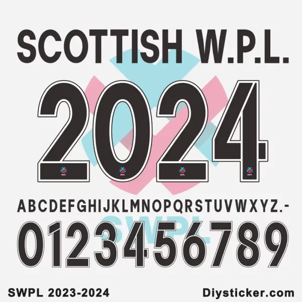 Scottish Women’s Premier League SWPL 2023-2024 Font Download - Iron-On ...