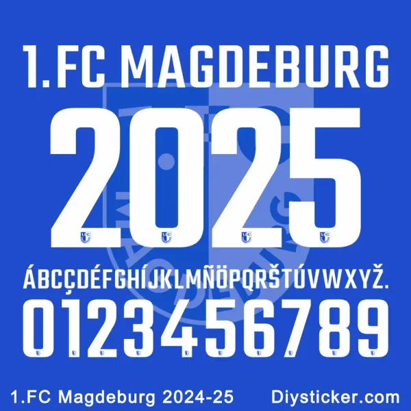 1. FC Magdeburg 2024-25 Font Vector Download