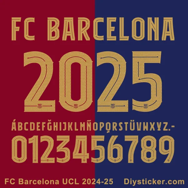 FC Barcelona 2024-25 Font Vector Download