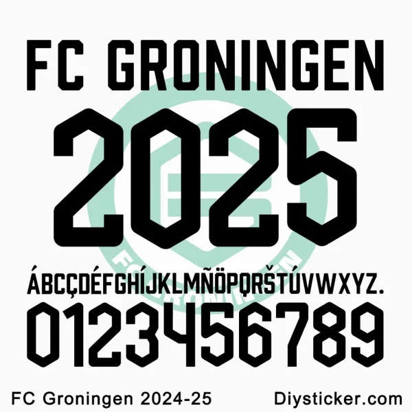 FC Groningen 2024-25 Font Vector Download