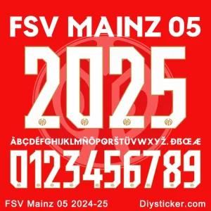 FSV Mainz 2024-25 Font Vector Download.