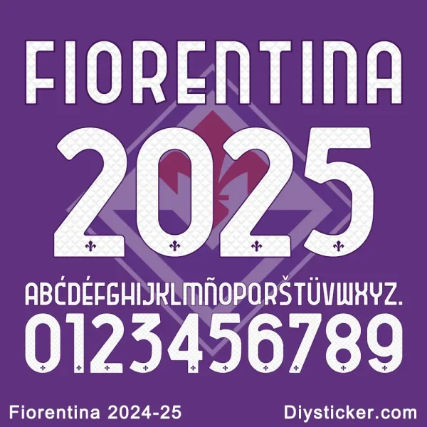 Fiorentina 2024-25 Font Vector Download.