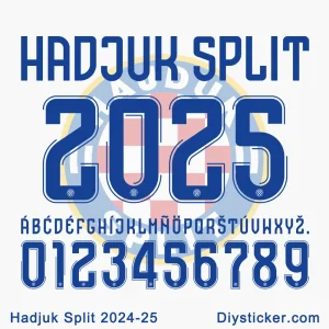 Hadjuk Split 2024-25 Font