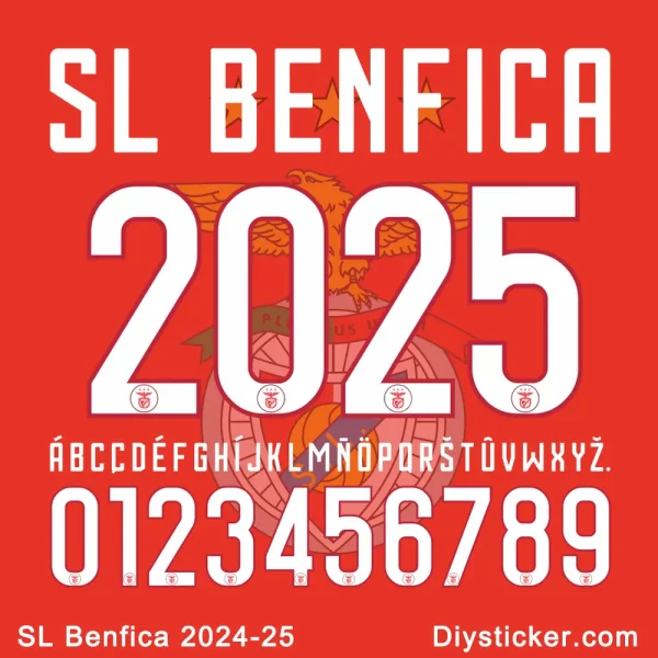 SL Benfica 2024-2025 Font Vector Download