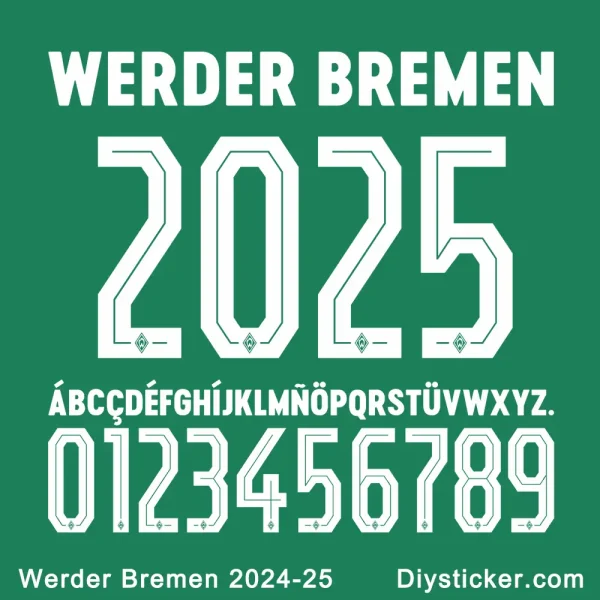 Werder Bremen 2024-25 font Vector Download