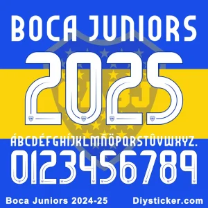 Boca Juniors 2024-25 Font Vector Download