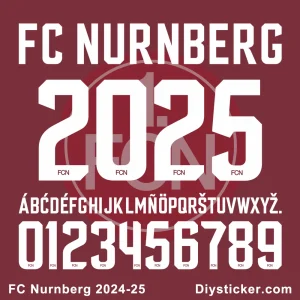 FC Nurnberg 2024-25 Font