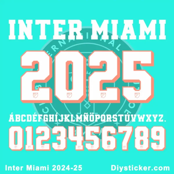 Inter Miami 2024-25 Font & Vector Download.