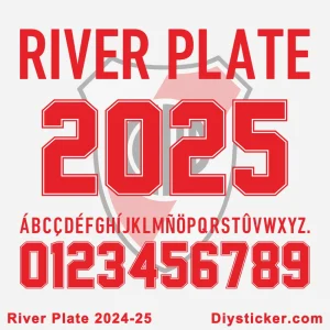 River Plate 2024-25 Font Vector