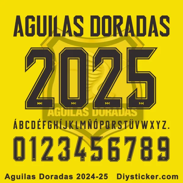 Aguilas Doradas 2024-25 Font Vector Download