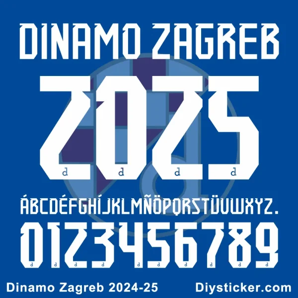 Dinamo Zagreb 2024-25 Font Download