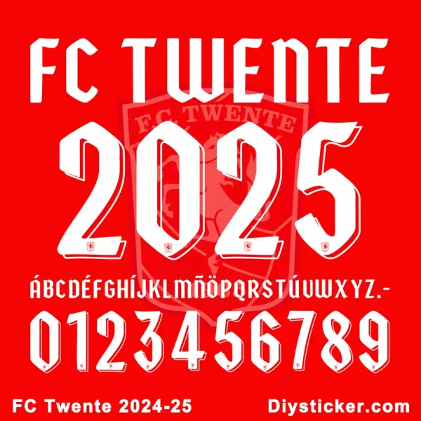 FC Twente 2024-25 Font Vector Download