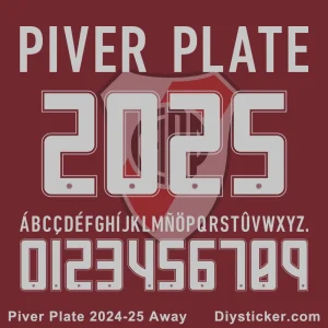 River Plate 2024-25 Away Font Vector Download