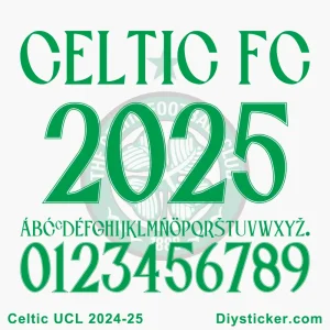 Celtic UCL 2024-25 Font Kit Download