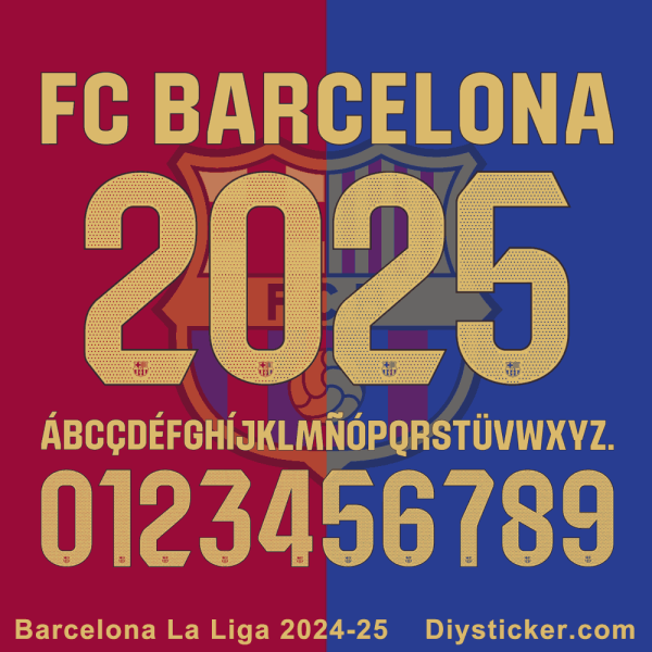 La Liga Barcelona 2024-25 Font Kit Download